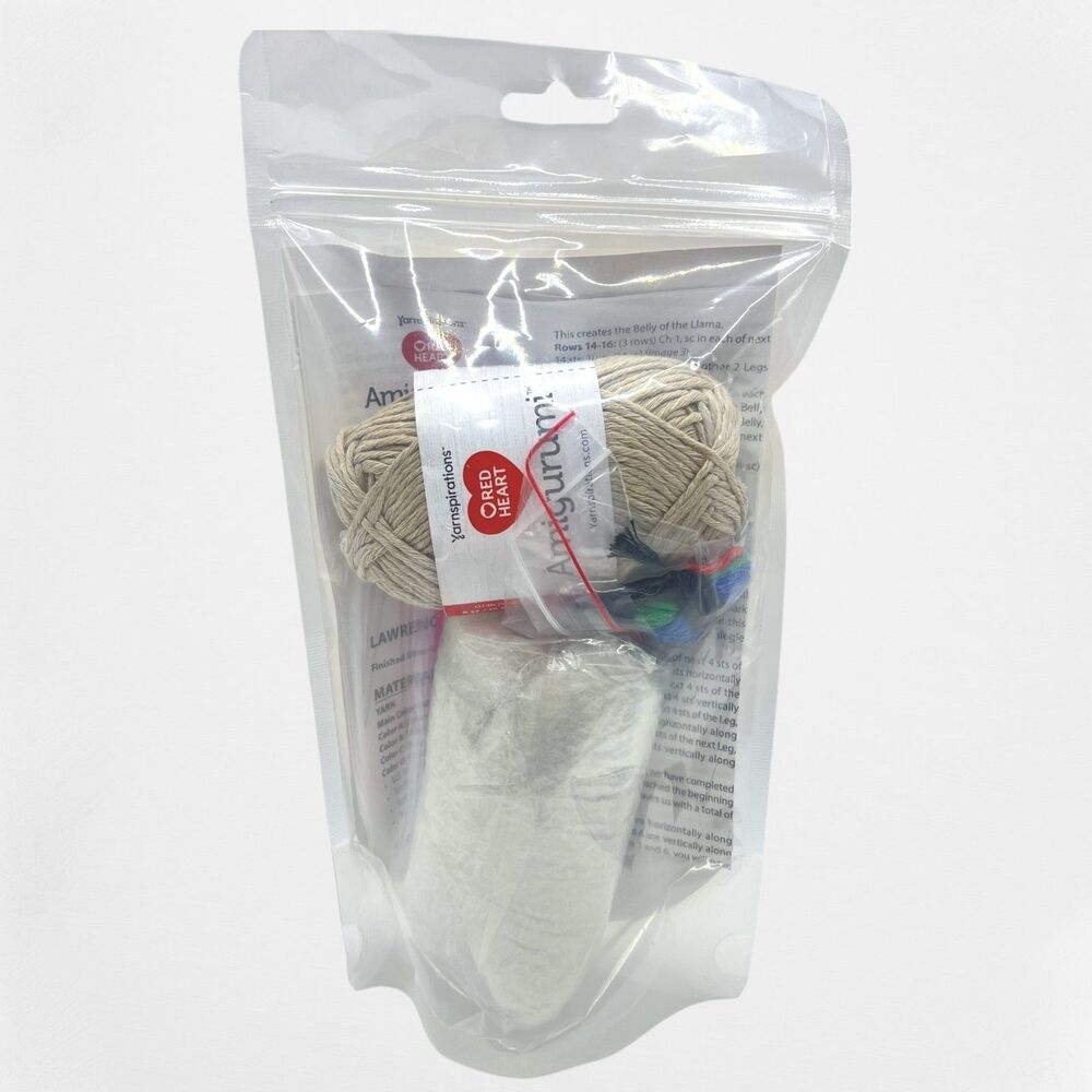 Red Heart Amigurumi Crochet Kit Lawrence Llama Stuffed Animal Toy Yarnspirations - Picture 3 of 7